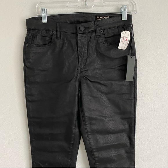 NEW BlankNYC The Bond Coated Leather Midrise SkinnyJeans Black size 27 - Picture 12 of 16
